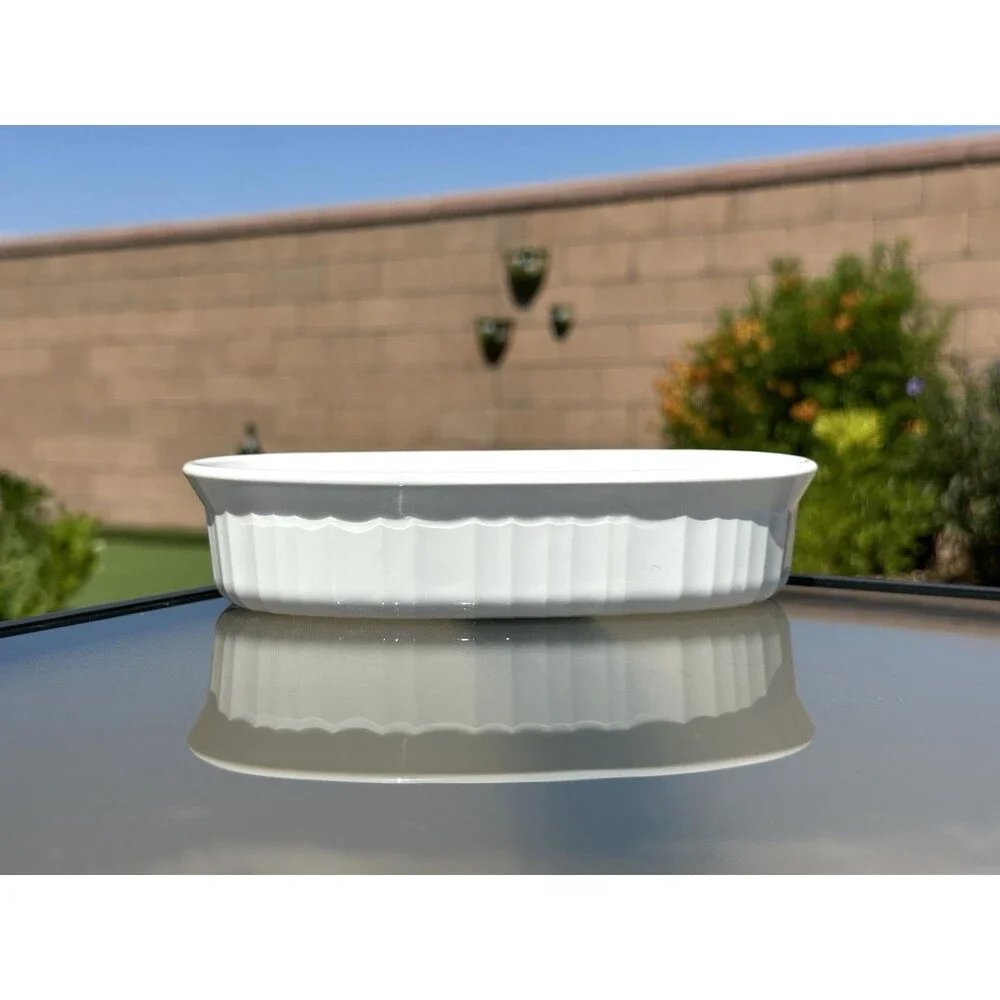 Corning Ware F-15-B French White Oval Casserole Baking Dish 15 oz 475 ML - JL541